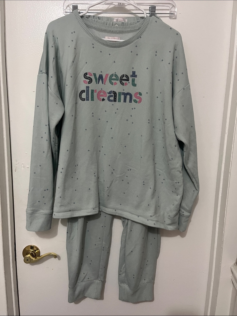LC Lauren Conrad Mint Green "Sweet Dreams" Kids Pajama Set